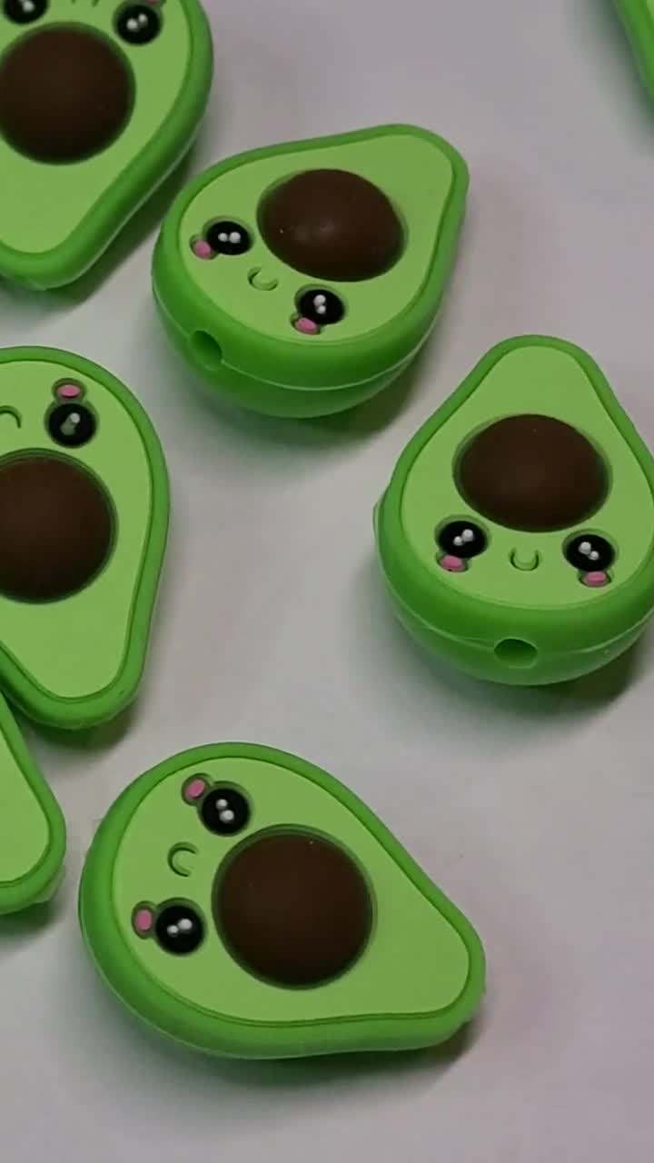 Perline di silicone di avocado, perline di avocado, mini perline di
