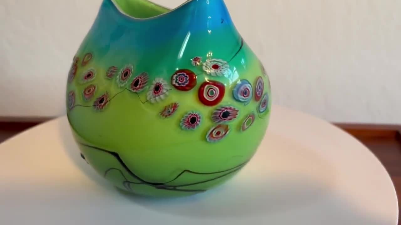 VIZ Glass Inc., Freehand Blown Art sold Glass Vase