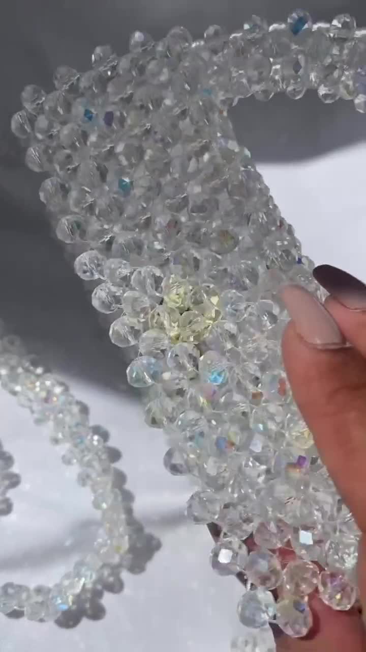 クリスタルガラスビーズバッグ/クリスタルビーズバッグ/高級ビーズ