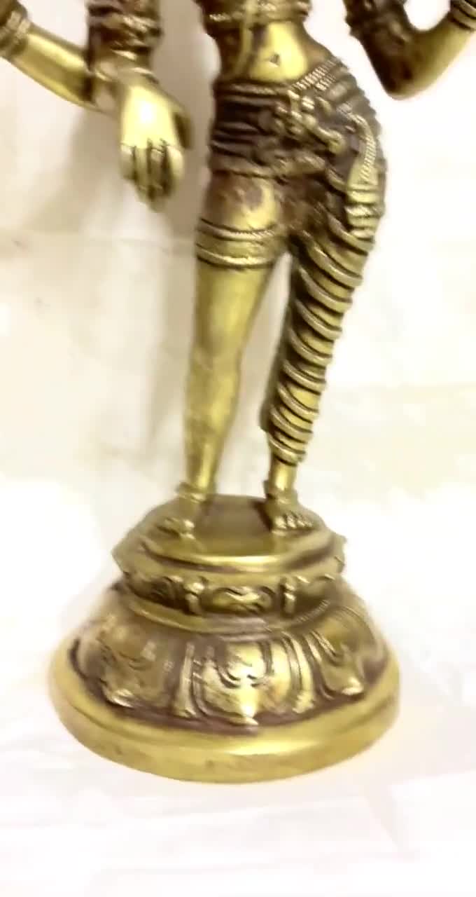 Brass Dancing Parvati Idol (Green)