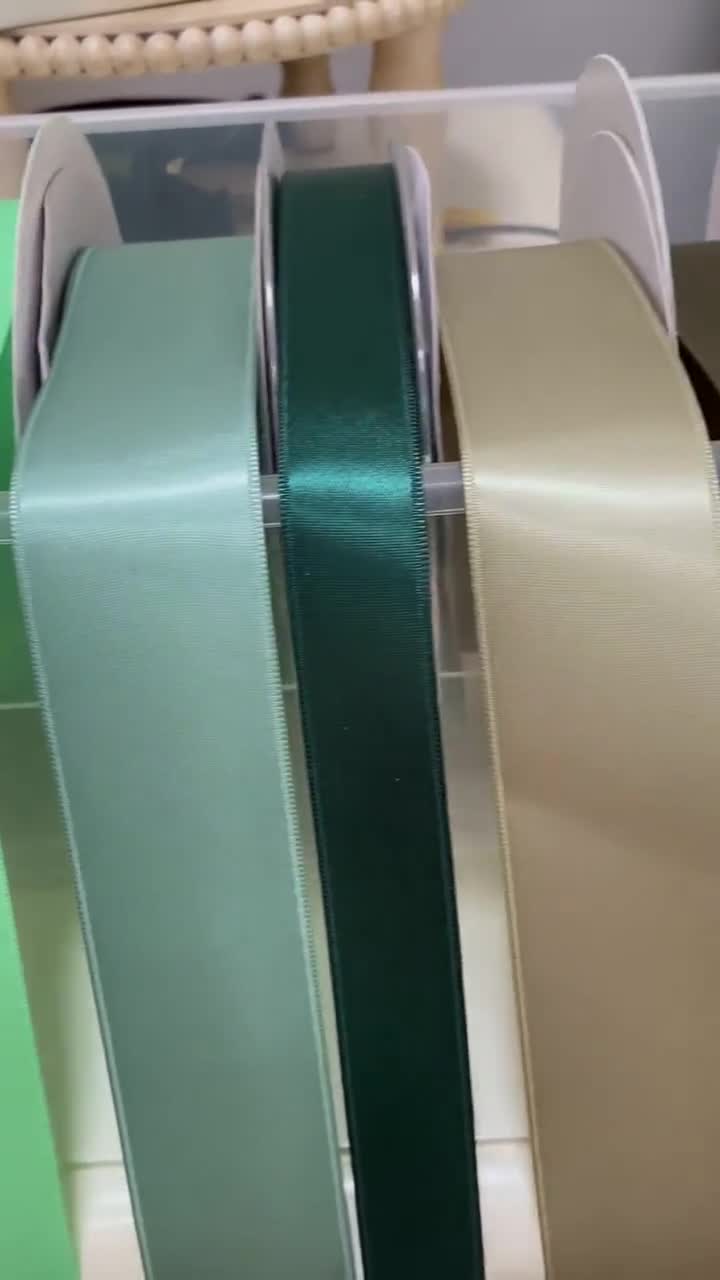 Dark Green Satin Ribbon, Quality Forest Green Double Faced Satin