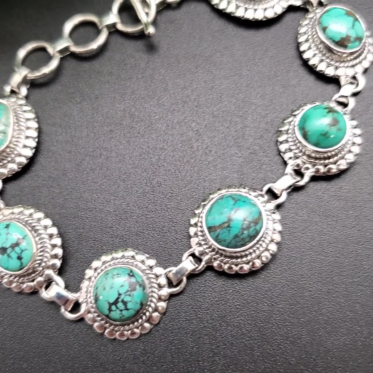 KK-216 | Turquoise Bracelet Fits 6.7 to 8.2 Inches Wrist