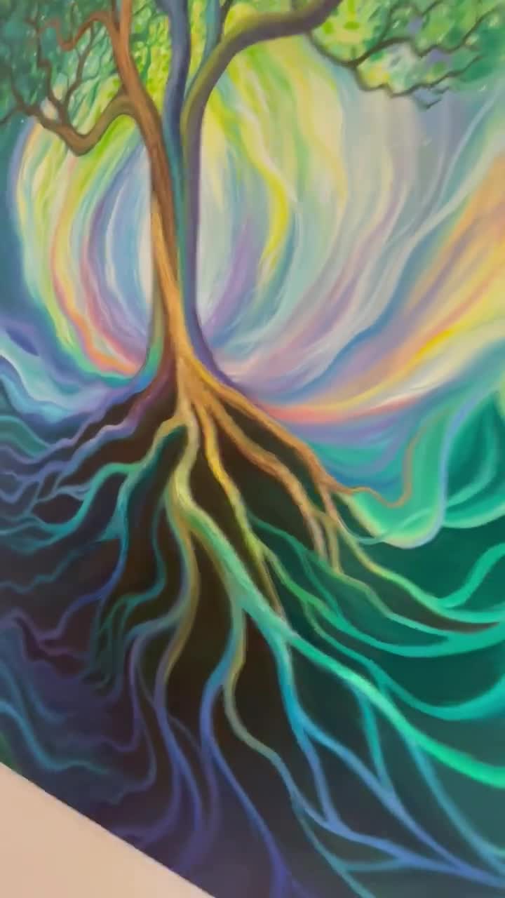 Energizing Tree of Life Oil Painting - Nature Art by Madeleine
