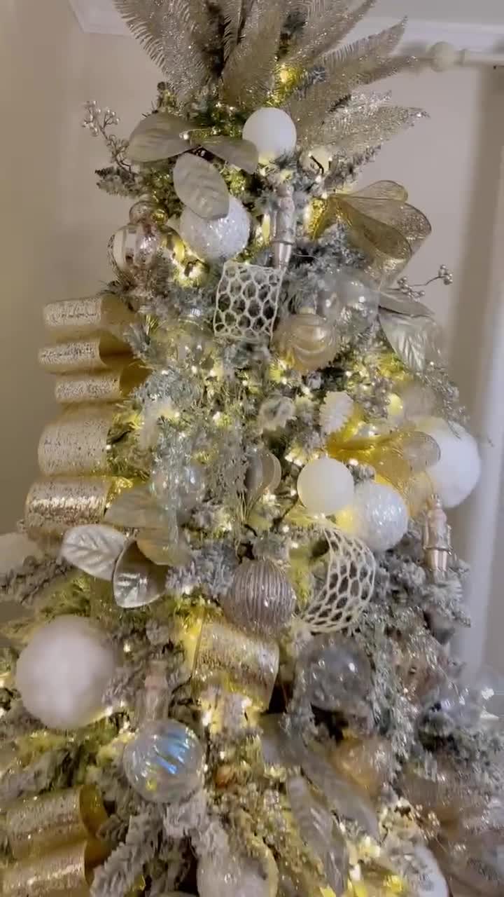 Matches21 Decorazione Natalizia Alberi Di Natale In Vetro Argentato - Set Da 2 Pezzi Per Tavolo, Elegante Addobbo Invernale Per La Casa - 2