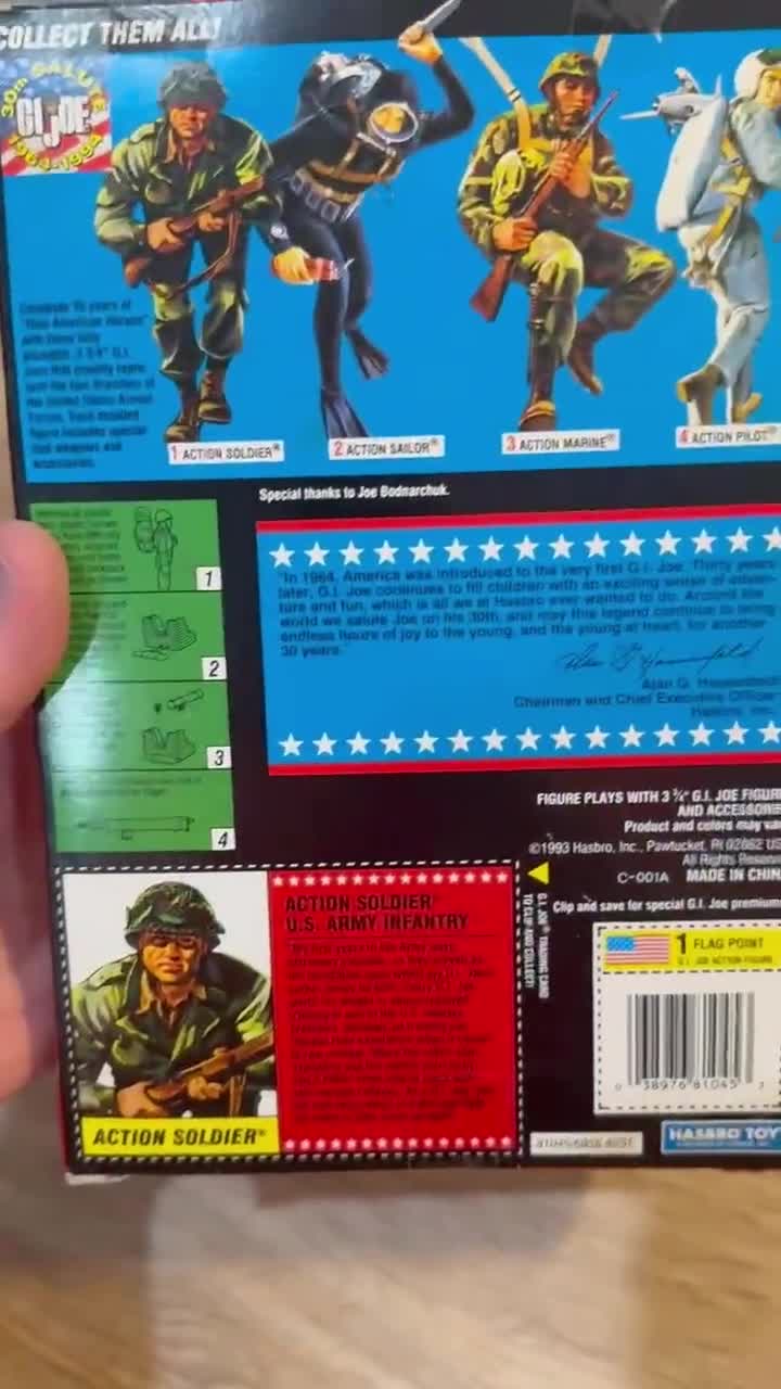 ヴィンテージ 1993 GIジョー アクションソルジャー - ハズブロ記念