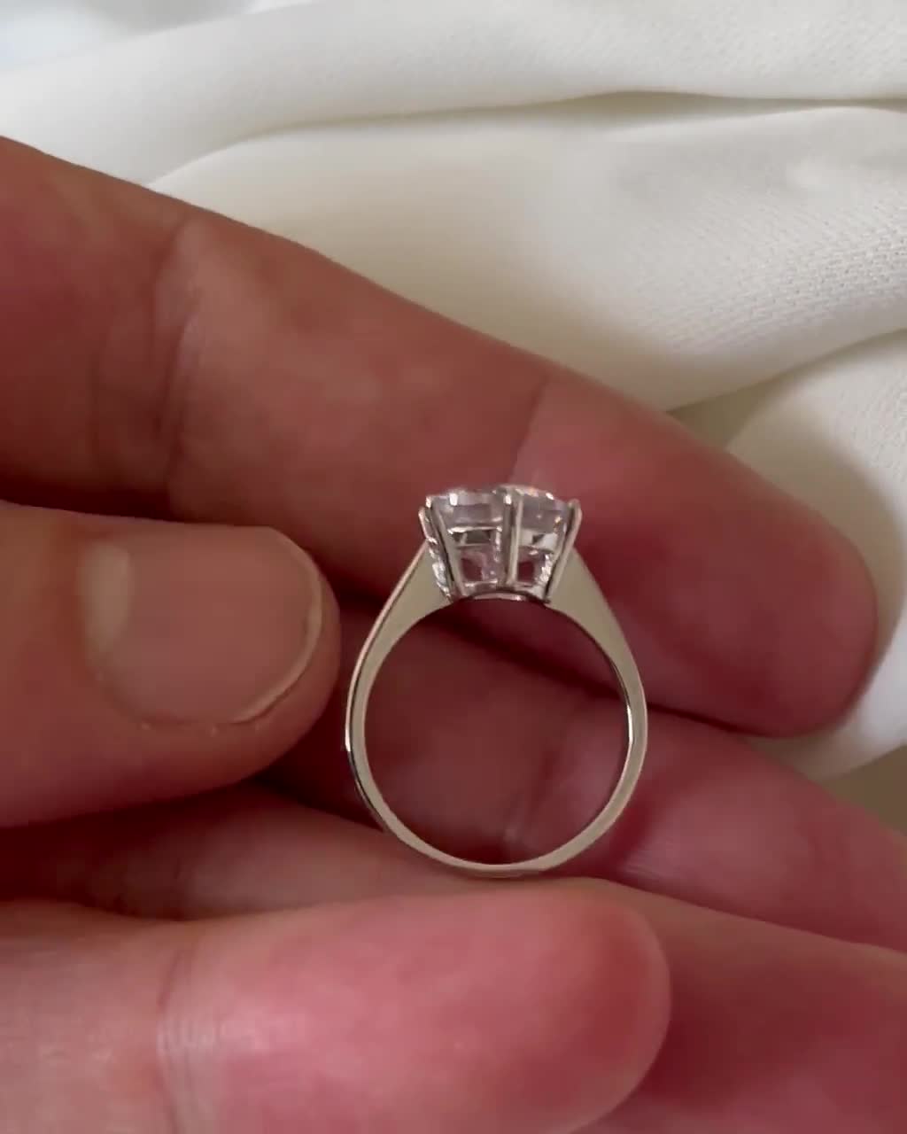 Ladies 925 Sterling Silver Cubic Zirconia Engagement