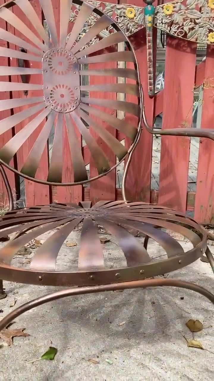 Francois Carre Garden Lounge Chair- Dark Copper Finish - Etsy