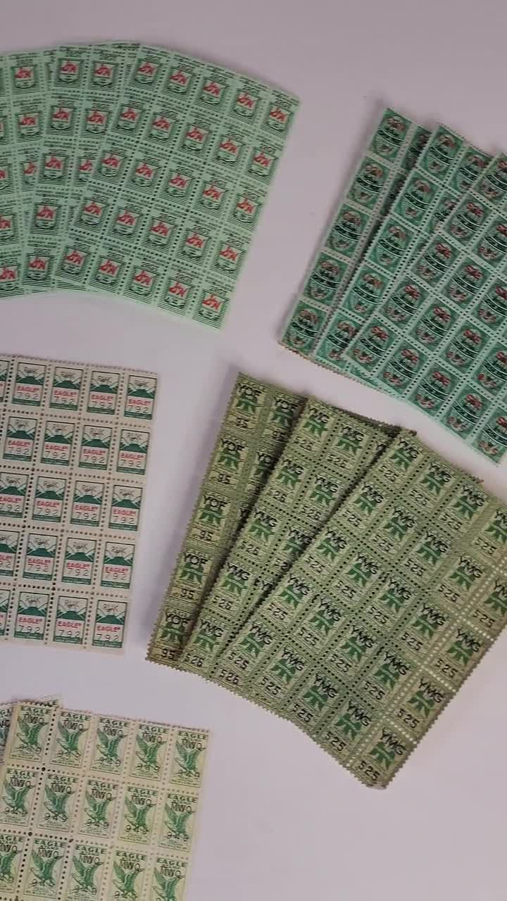 CHOICE 75 Green Savings Stamps Different Styles Eagle S&H Green