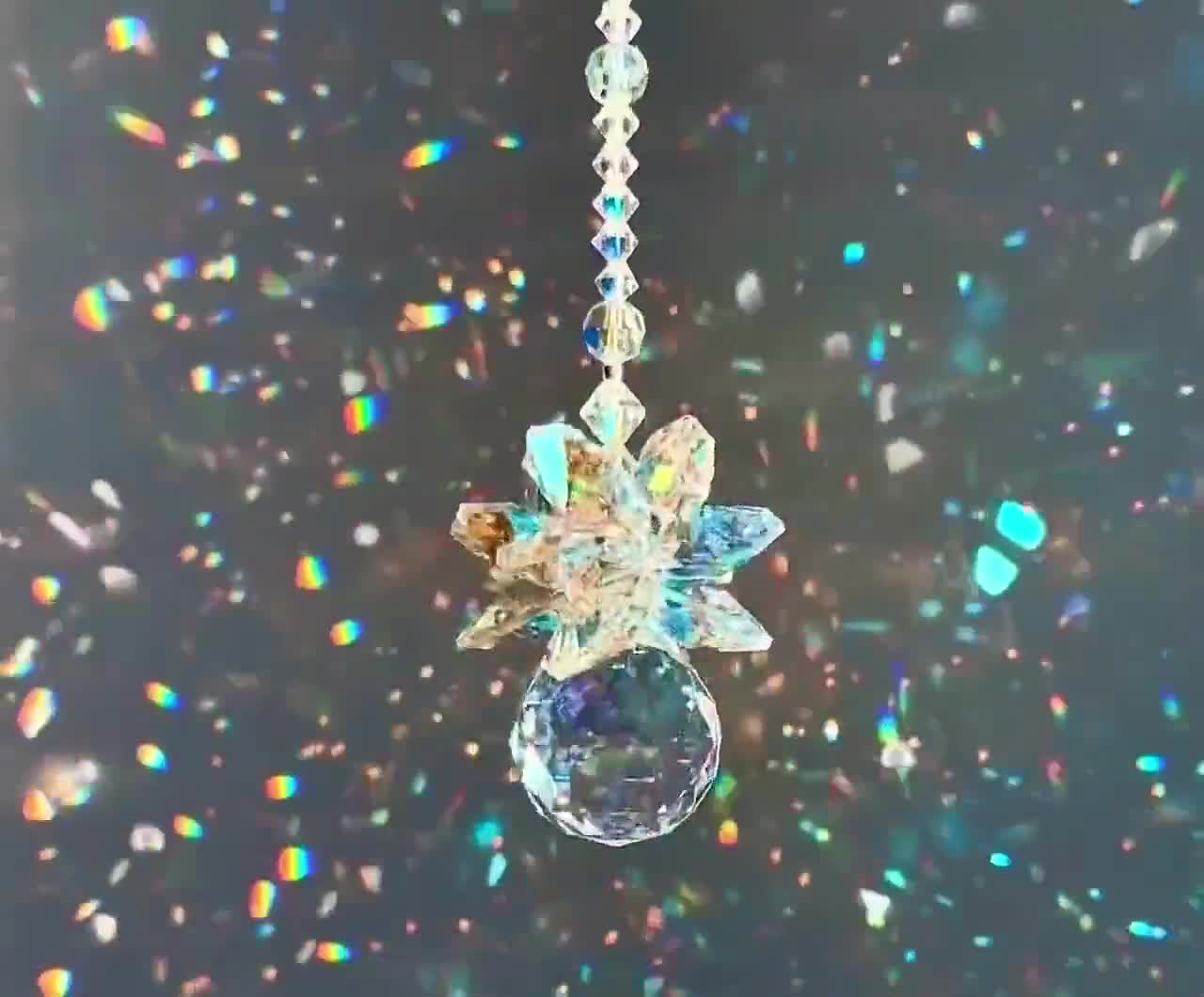 Swarovski Crystal Suncatcher BEST 20mm Aurora Borealis Rainbow