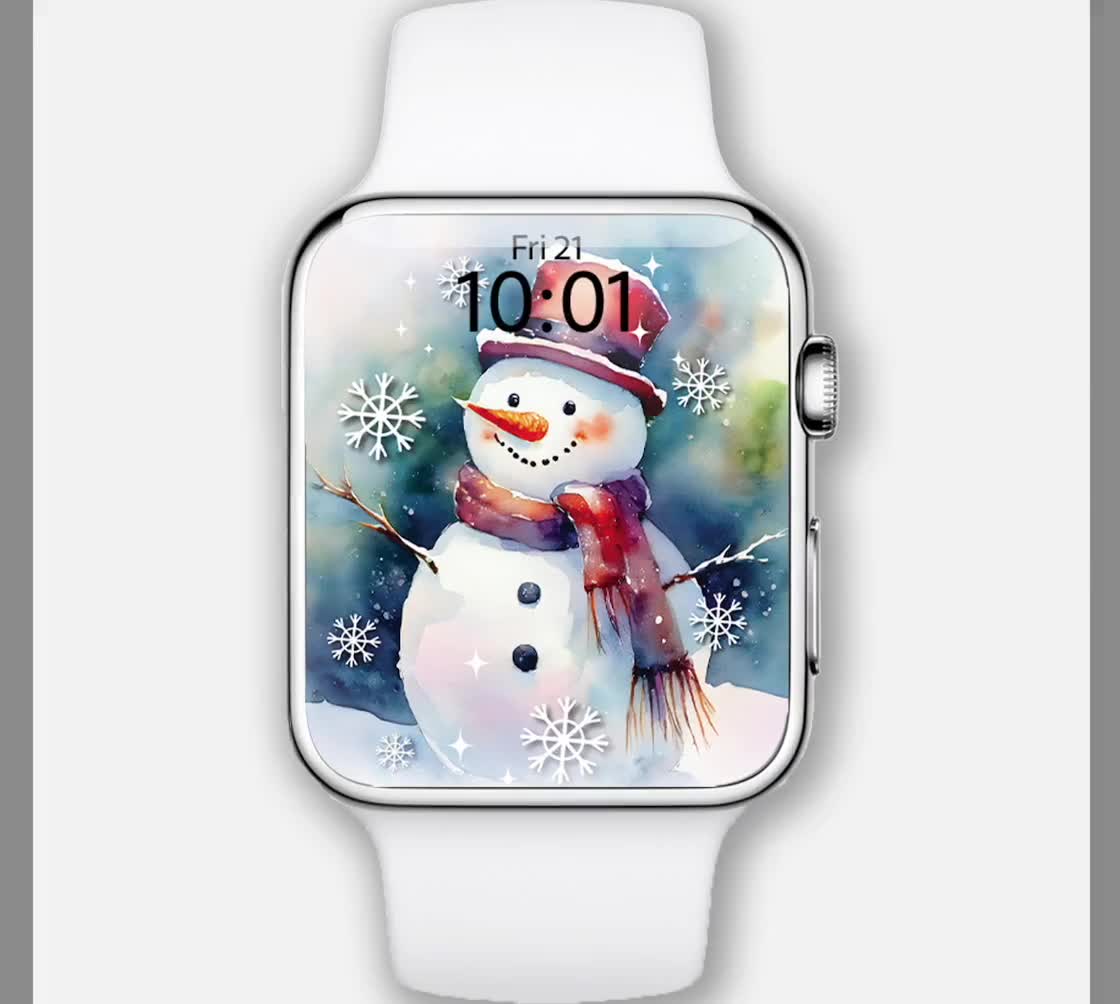 雪だるまさん専用ページApple iPhone ハッピースノーマンApple Watchフェイス：冬のホリデーウォッチの壁紙
