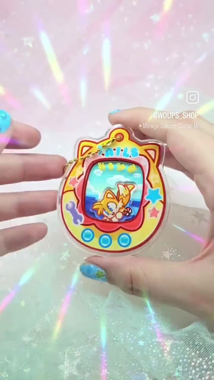Sonic Tamagotchi Keychains - Shadow Chao Knuckles Tails Amy Silver