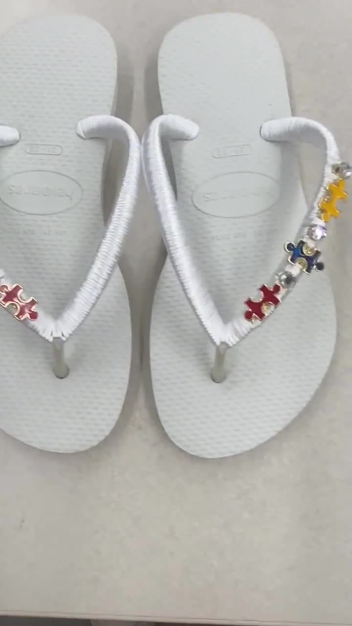 Autism awareness flip-flops, Havaianas, , autism gifts, birthday gifts, bride gifts, wedding gifts, autismo, Autism Awareness video poster