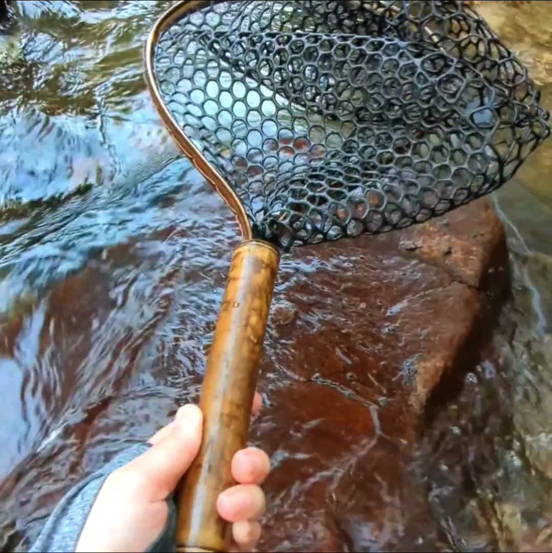 Pocket Water Fly Fishing Net Tether Combo Package, Small Landing