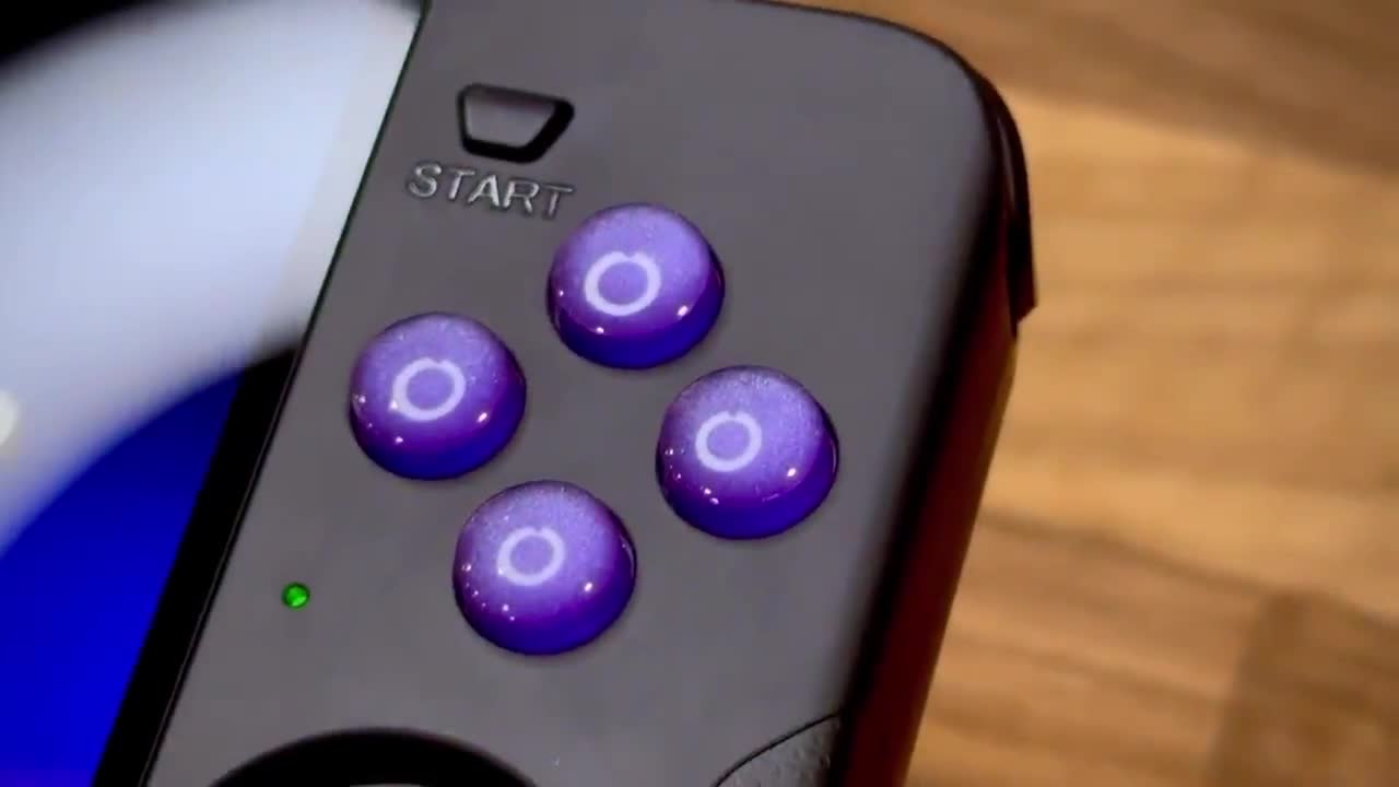 RGB30 POWKIDDY Purple Galaxy Buttons (device Not Included