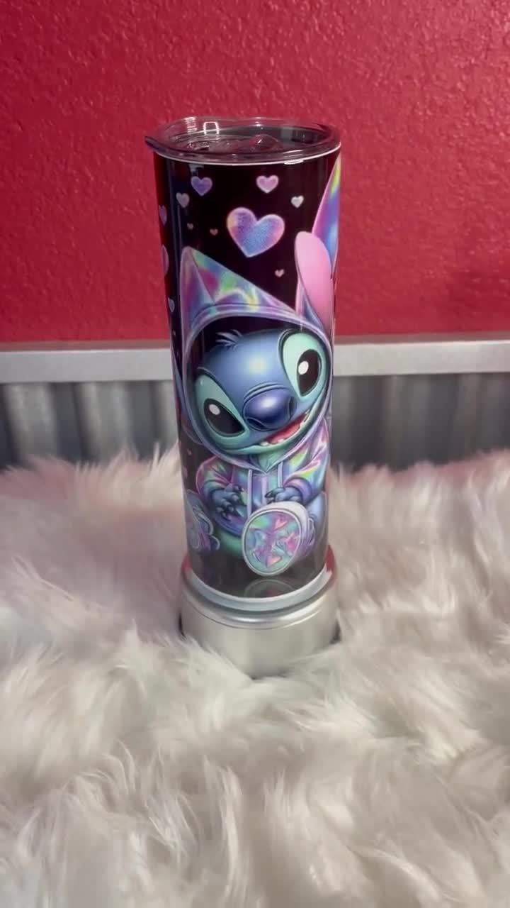 Vaso personalizado de Stitch y Lilo video poster