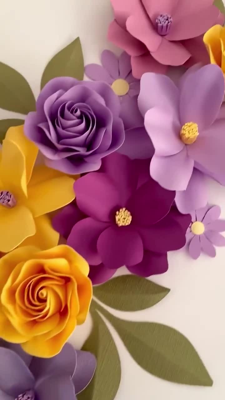  Kit de plantillas de papel para flores, para hacer tu propio  fondo de flores, para decorar la flor : Arte y Manualidades