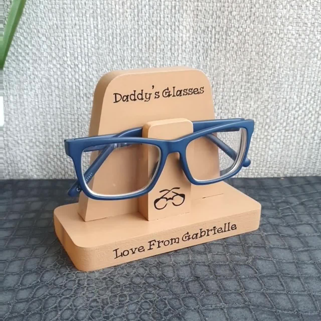 Soporte de gafas personalizadas de roble macizo / regalos para abuelos /  regalo de abuelo / soporte de gafas / regalo de jubilación / regalos de  aniversario -  México