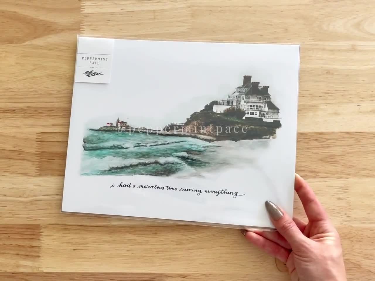 I Had A Marvelous Time Ruining Everything Hand Painted Watercolor, Unframed  Print & Poster, Rhode Island, Last Great American Dynasty