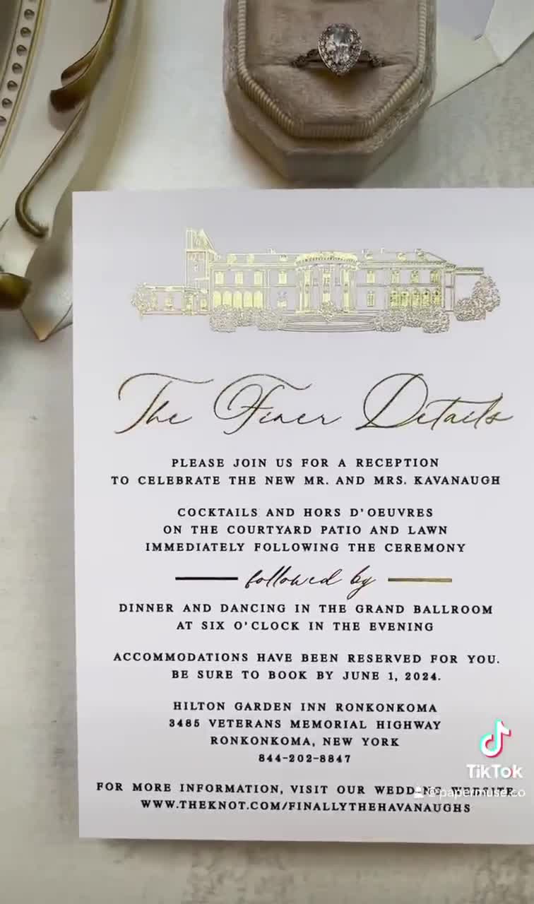 【ニコ】2022 Invitation ノベルティ Sample Pack - Luxury Gold Foil Black, White & Ivory