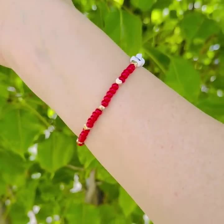 Jackson Wang Bracelet With Gold Hearts - Custom Kpop Elastic