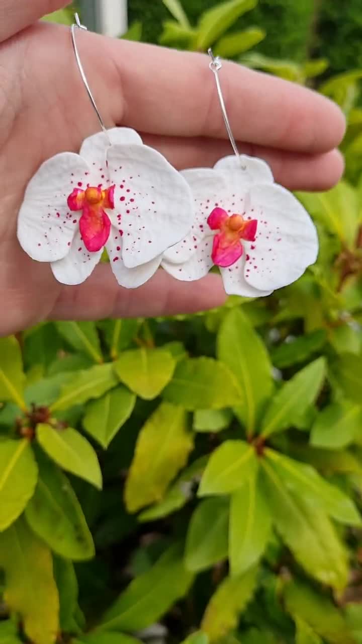 Polymer Clay Earring Cutters Set of 3 Orchid Moth Orchid Phalaeonopsis Clay  Key ring Badge Charm sharp embossed cutter UK 3D printed
