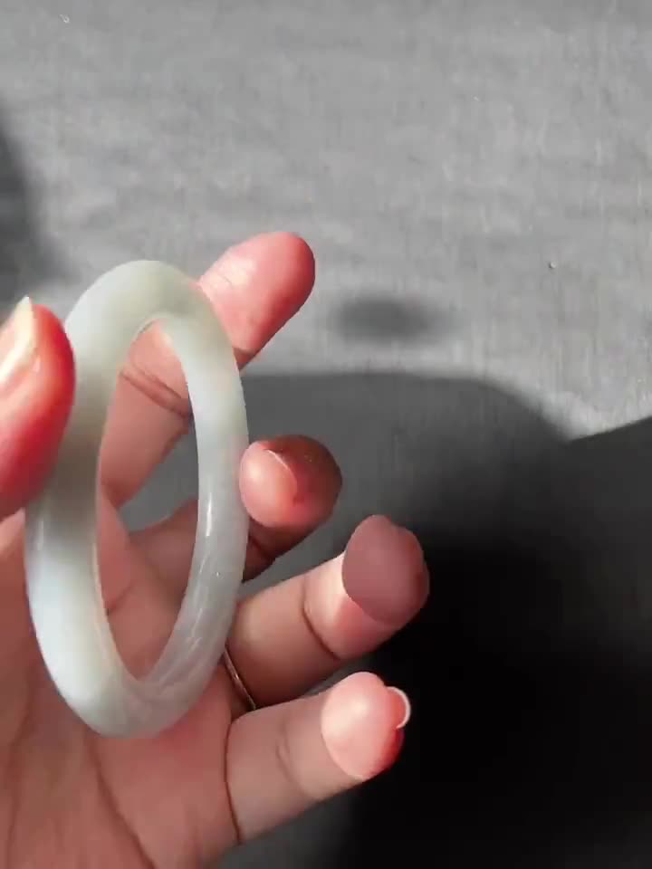 Ice Blue Jadeite Bangle, Grade A Burmese Jade (55mm) - Etsy