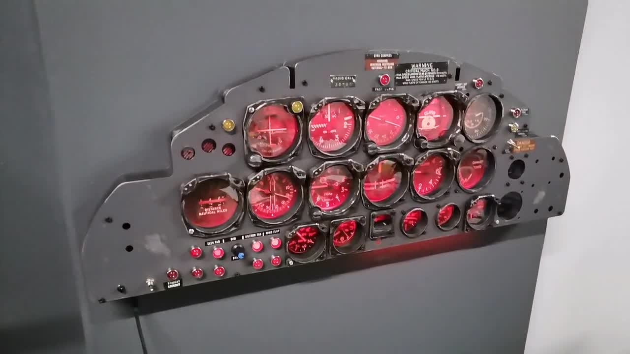 T33 Aircraft Cockpit Panel - RGB Illuminated Wall Decor - Etsy