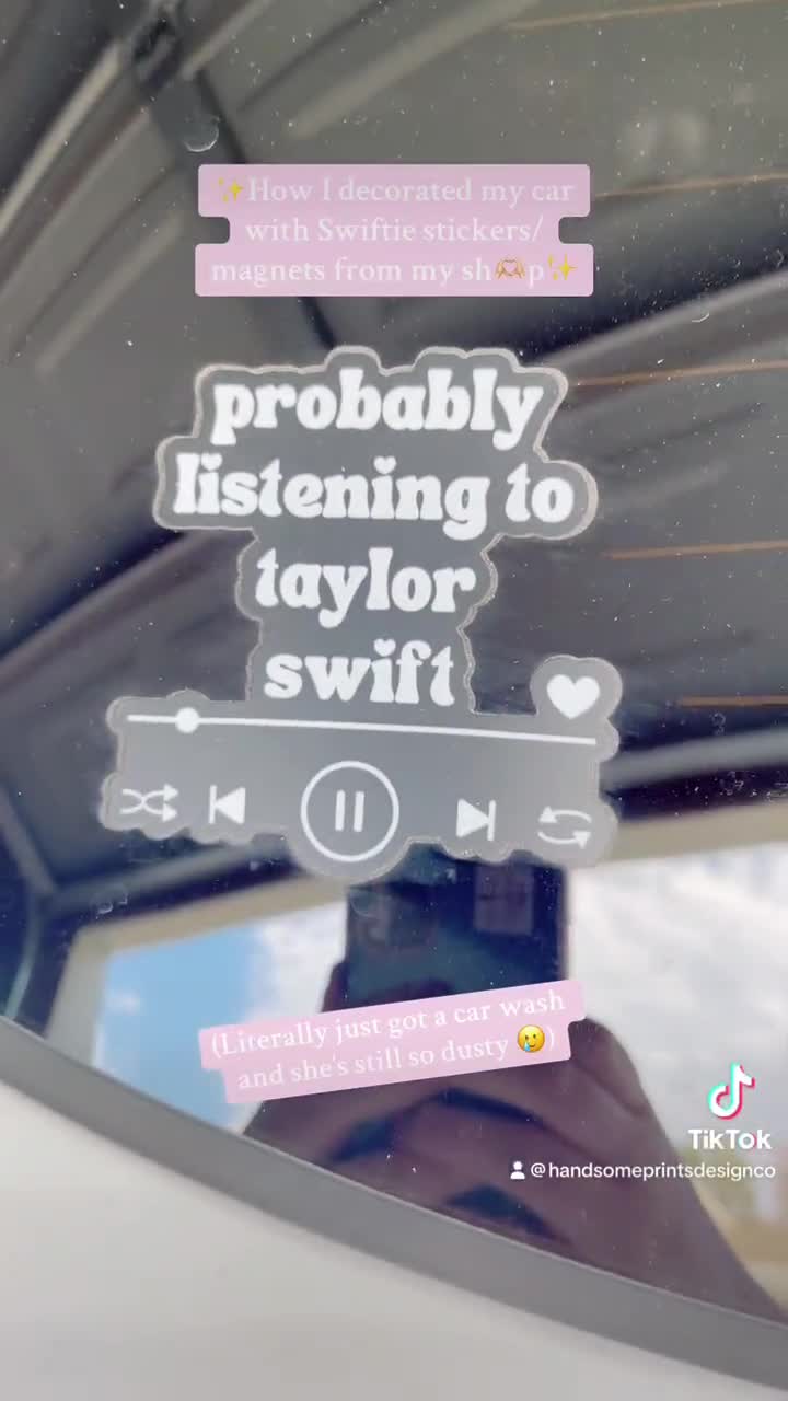 Get in Loser, We're Listening to Taylor Swift Car Magnet Taylor Swift Car  Accessory Taylor Swift Bumper Magnet 