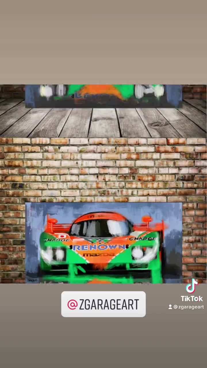 Mazda 787B Art Print | Iconic Race Car Canvas Painting | Le Mans