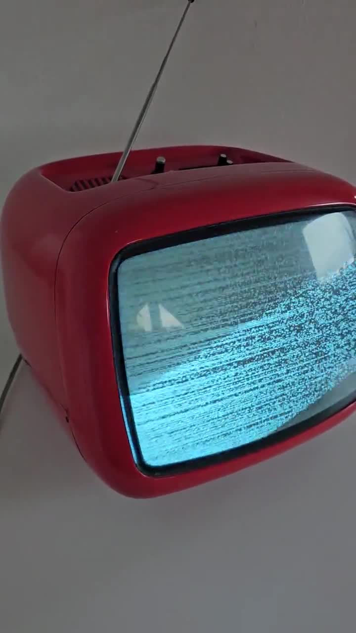 Space Age Red Portable Iskra Minirama Tv/ Yugoslavia 70's/ Red