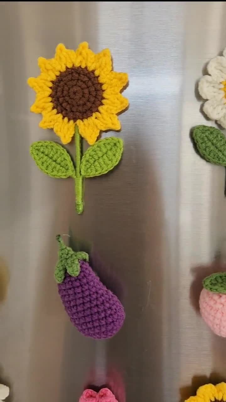 Qualsen 12 Pcs Flower Fridge Magnets - Cute Decorative Magnets For Refrigerator, Whiteboard, Locker & Kitchen - View #5