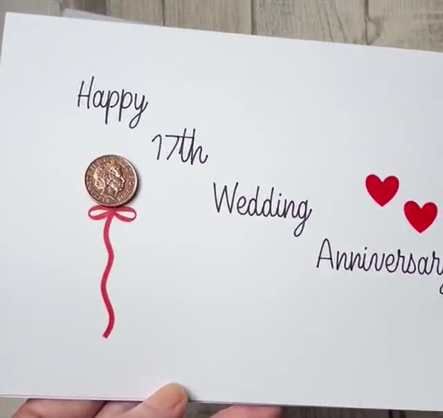17th Anniversary Card - Etsy