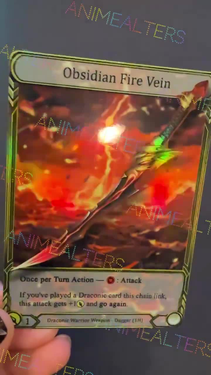 Obsidian Fire Vein - Weapon Alter - Flesh and Blood TCG - Etsy