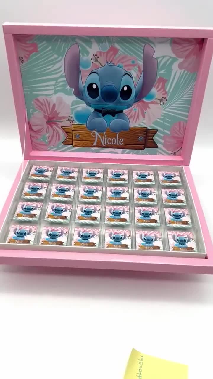 Chocolate Box Stitch Angel Chocolate Personalized Guest Gift Giveaway  Children's Birthday Candy Bar 