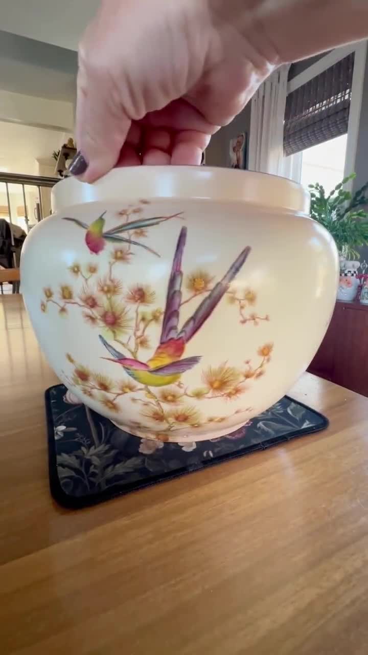 Vintage Crown Ducal Blush Ivory Ware/jardiniere, Featuring