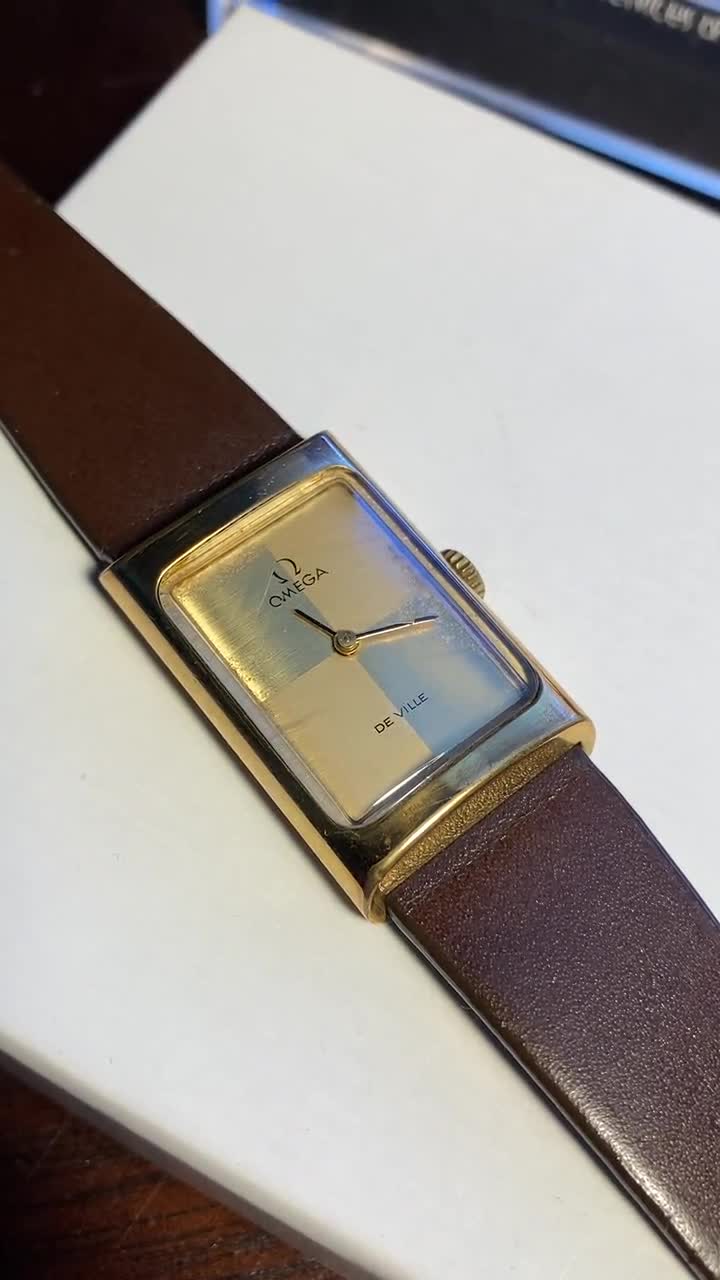1973 年製オメガ デ・ヴィル 18K ゴールドメッキ MD 511.0458