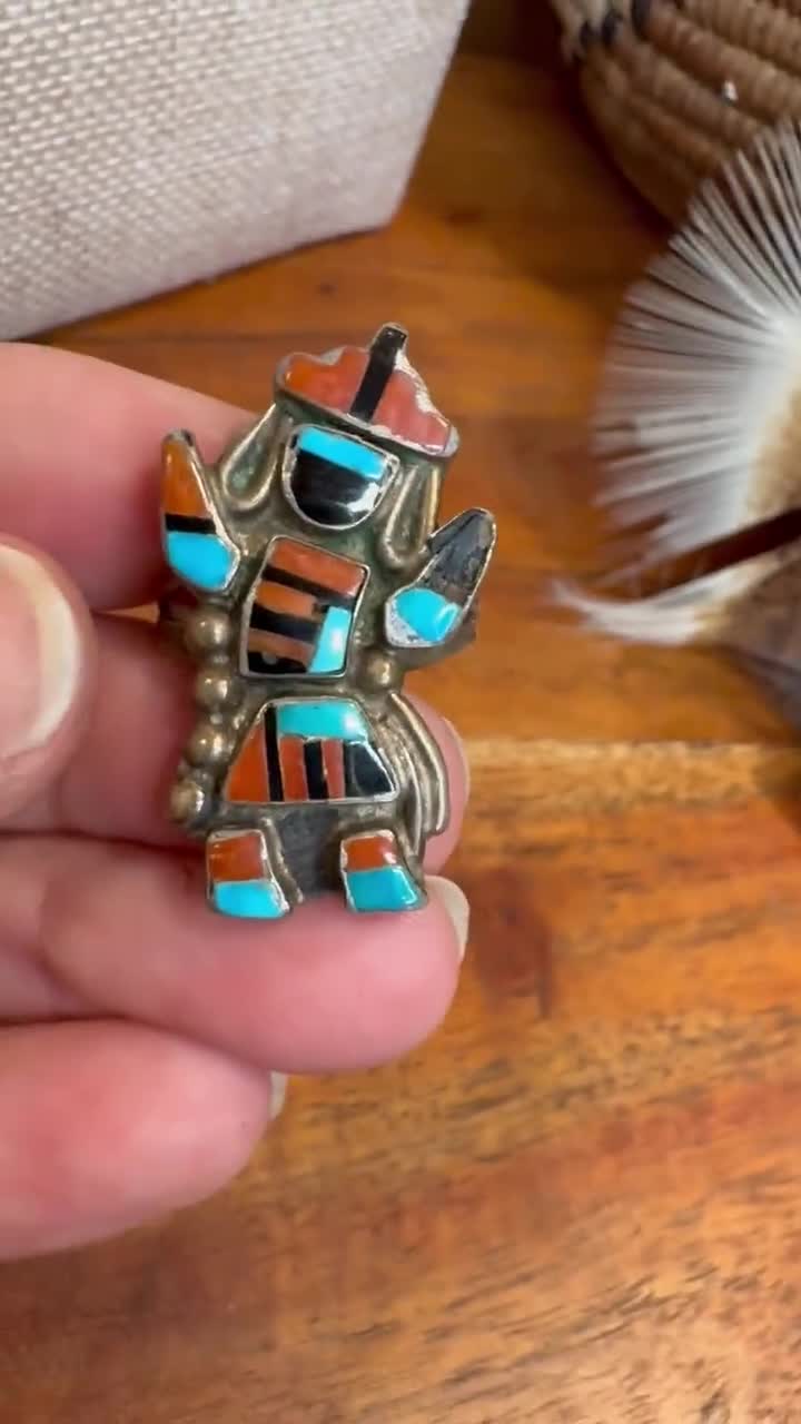 60年代/70年代のヴィンテージズニレインボーイェイスターリングリング