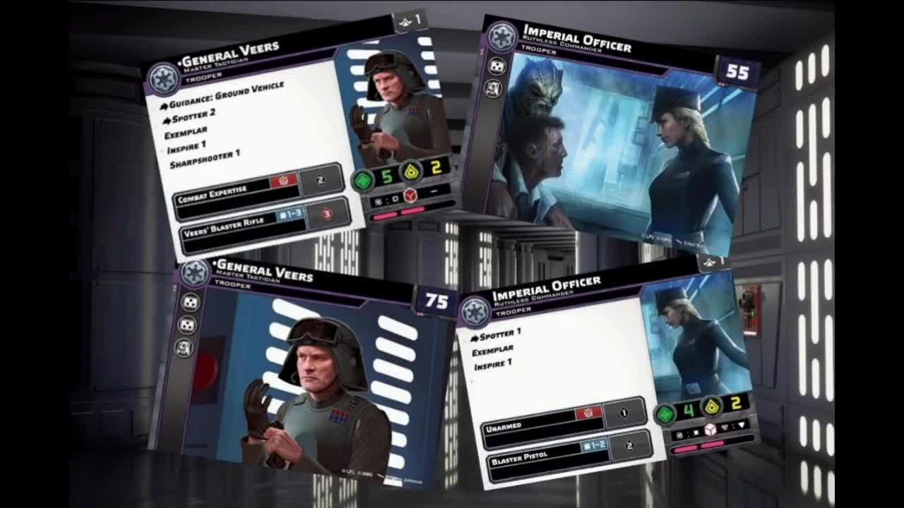 Imperio Galáctico 2024 - 86 cartas - Star Wars Legion - Cartas de jugador, mejoras y mando video poster