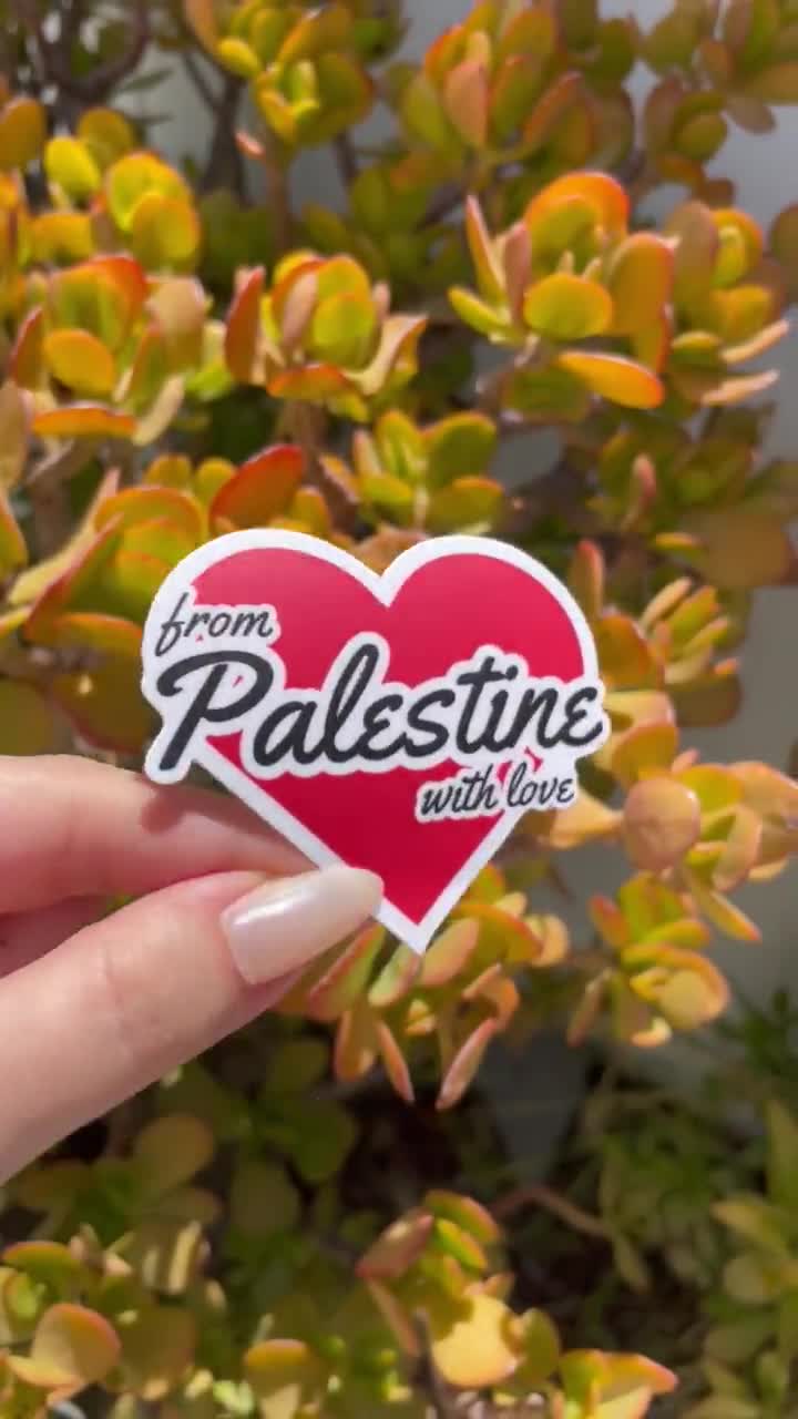 Sticker: 25 mm, 20 stuks - hart stickers vlag Palestina vinyl set 20 Sticker: 25 mm, 20 stuks - hart stickers vlag Palestina vinyl set 20