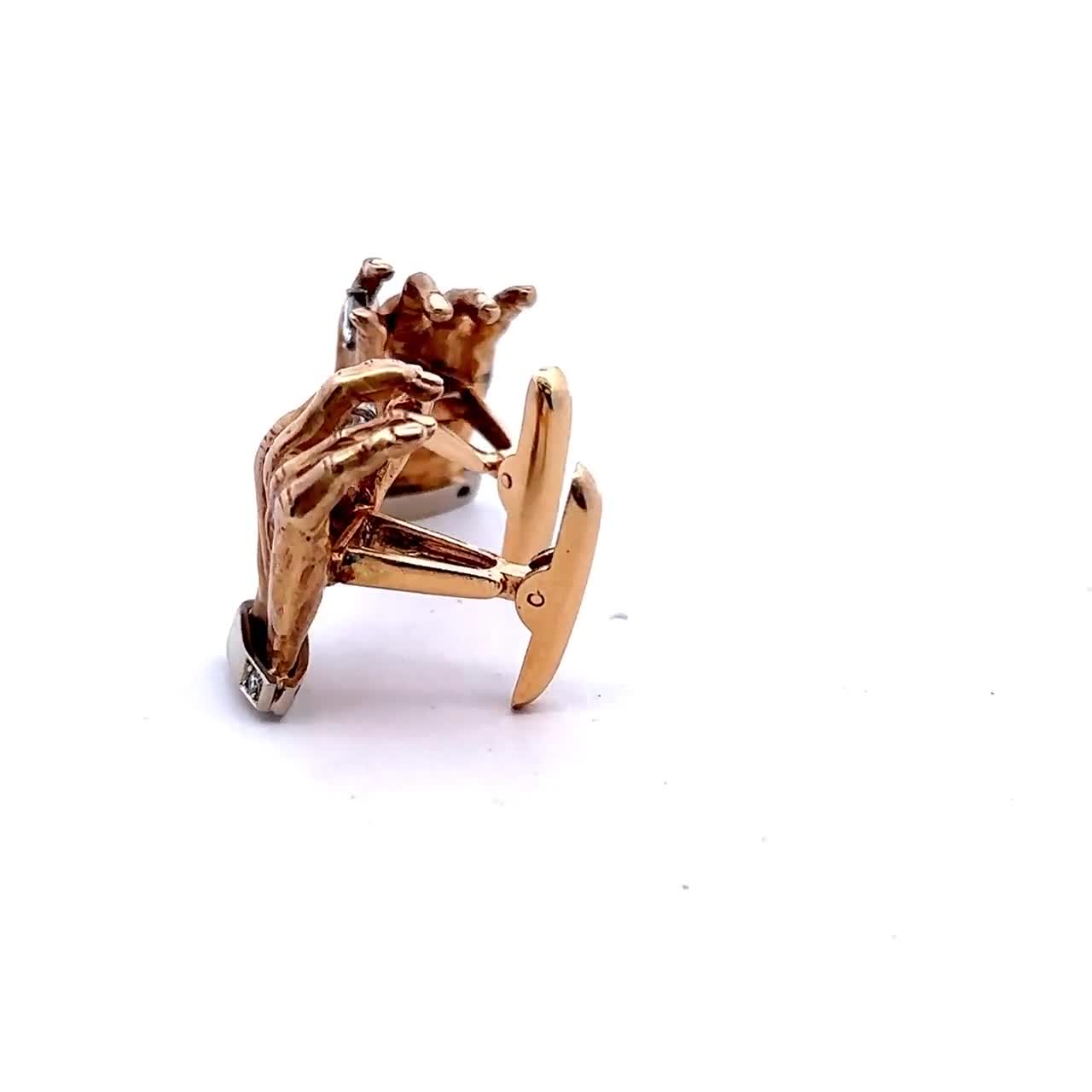 ヴィンテージ 14K イエロー ゴールド ダイヤモンド 0.70ct ハンド
