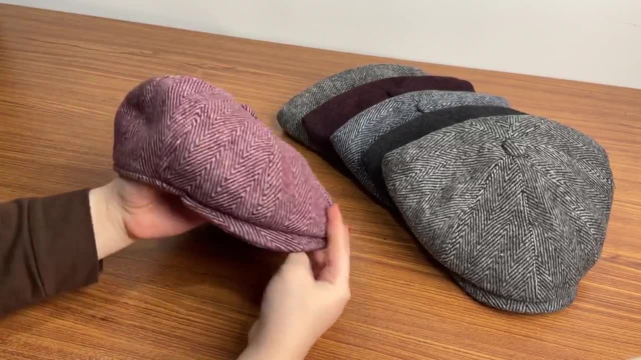 Burgundy Newsboy Cap,wool ,gray Wool Cap, Flat Cap,peaky Burgundy Newsboy Cap,wool ,gray Wool Cap, Flat Cap,peaky