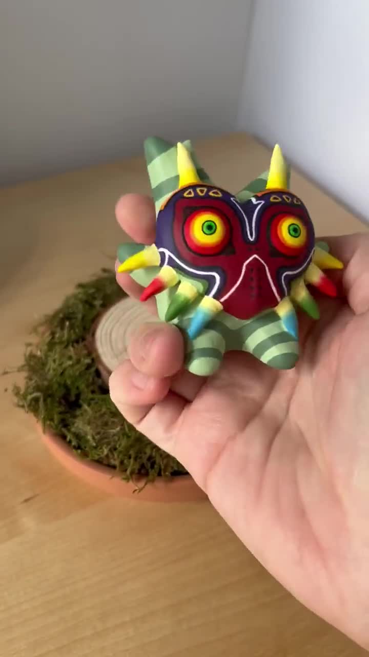 Korok Majora's Mask Clay Figure - Handmade Zelda Inspired Desk