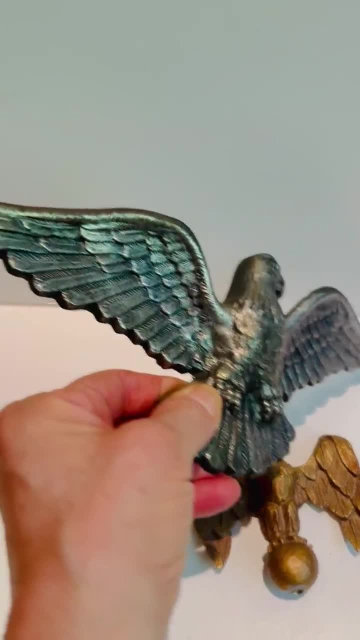 ヴィンテージメタルアメリカンイーグル壁掛け＆フィニアル装飾愛国的な