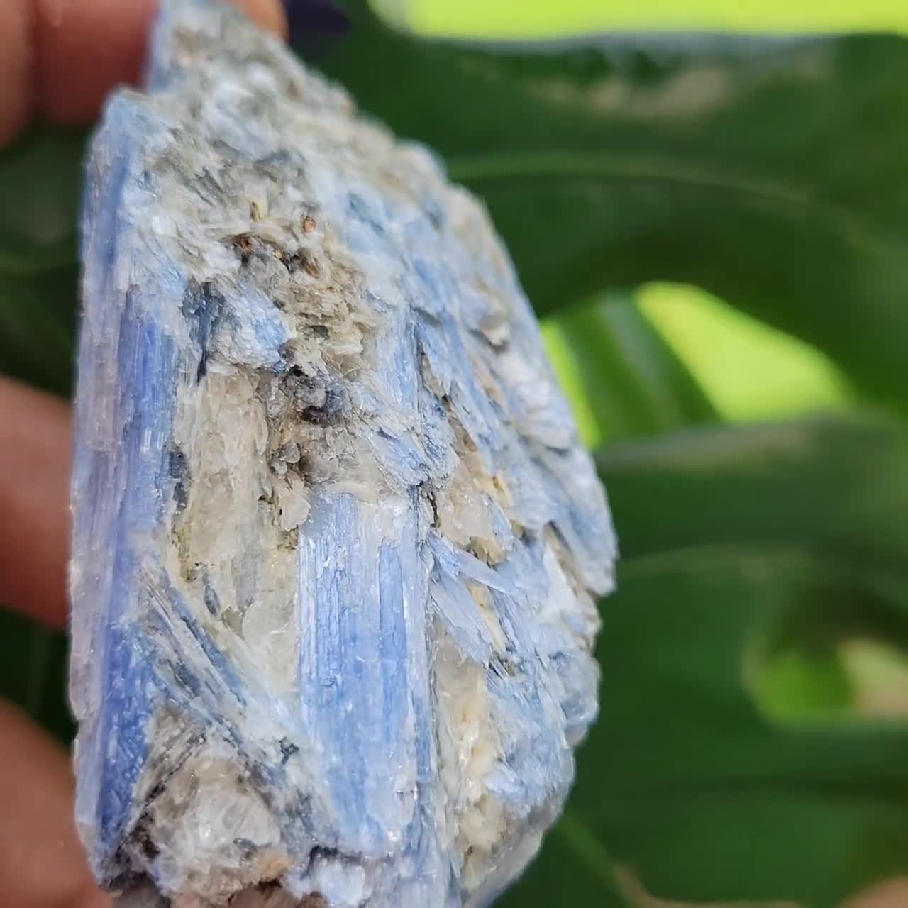 Stunning 1.85lb Blue Kyanite With Chalcedony, Mica, and
