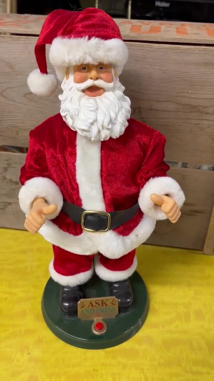 Santa Claus Ask and Press Fortune Teller Vintage Christmas Decor