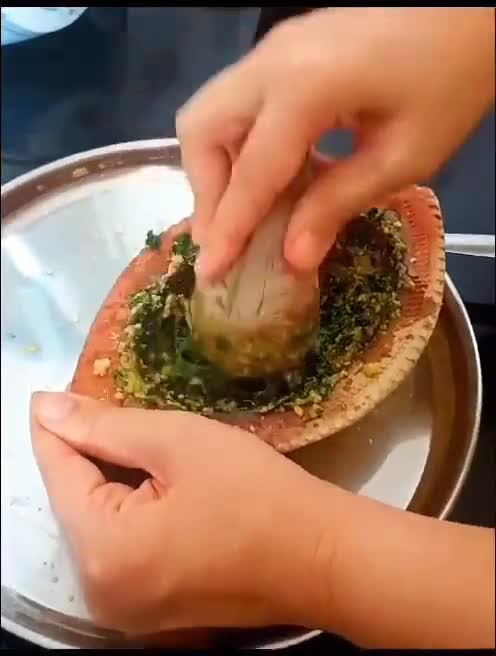 Terracotta Mortar & Pestle Leaf, Kitchen equipment, apothecary, spice crusher, Ritual tool, Clay mortar-pestle video poster