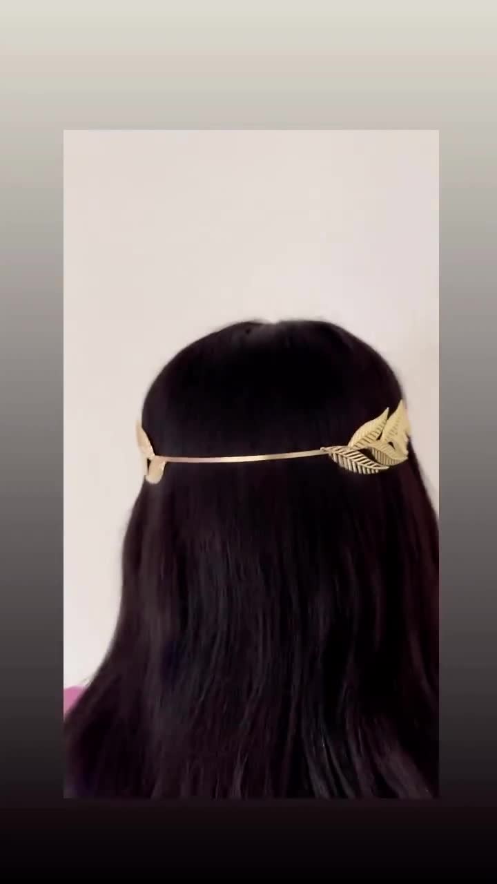 Greek Goddess Headpiece Elven Hairband Grecian Olive Leaf Flower Branch  Gold Silver Laurel Crown Backwards Ancient Roman Larp Wreath 