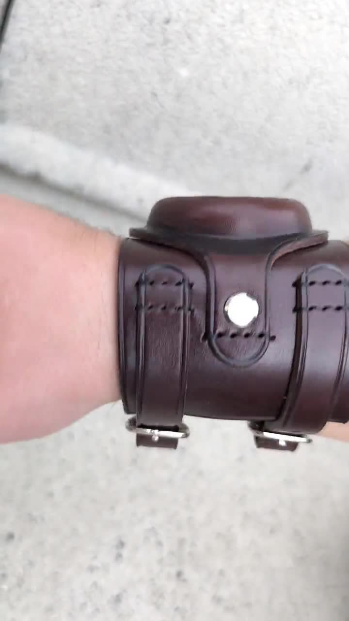 Biker Leather Strap for Pocket Watches 49-50mm - Etsy