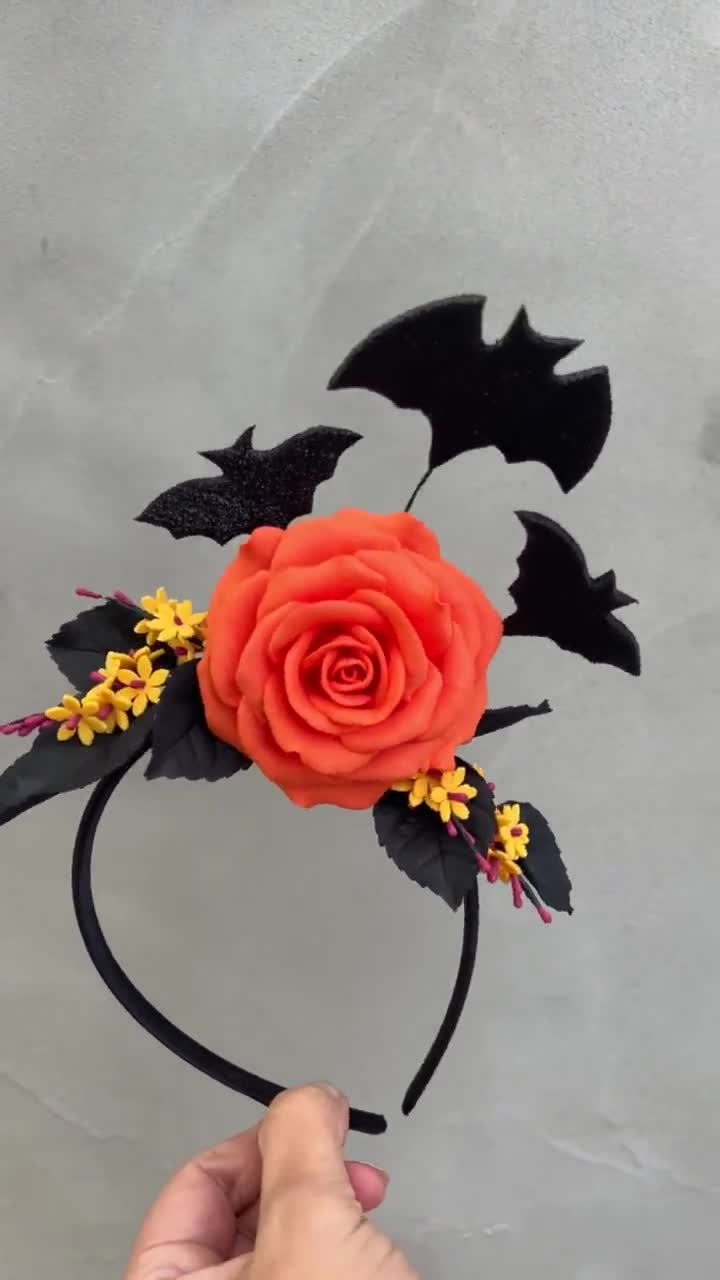 Bandeau Floral Mexicain Pour Femme - Couronne De Fleurs Roses Pour Halloween, Cosplay, Fête - Taille Unique