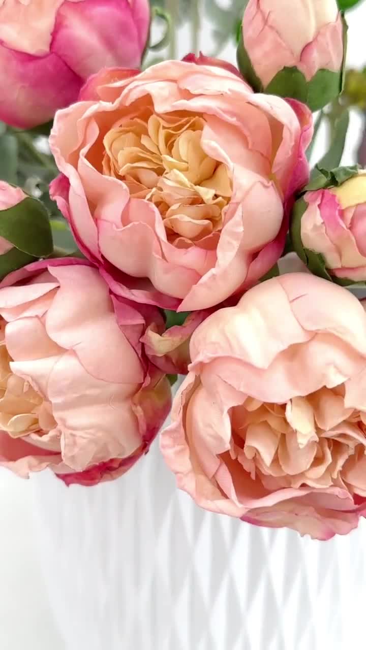 CnKnight 50 Rose Artificiali In Velluto Di Seta Con Stelo In Filo - Testa 10cm, Altezza 20cm, Per Bouquet E Decorazioni